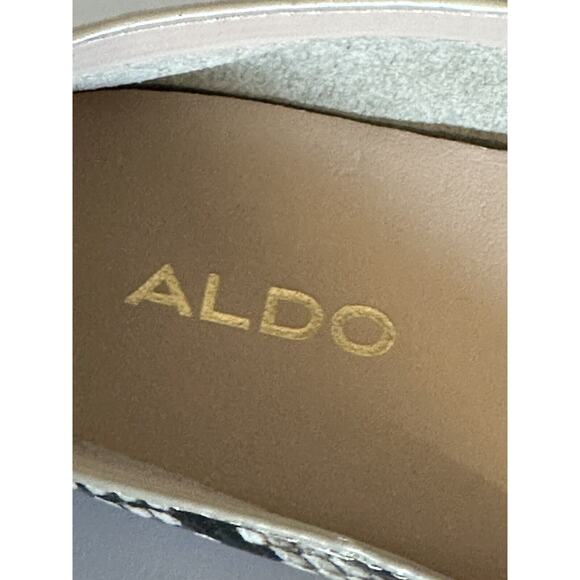 ALDO Blanchette Flats Pointed toe Loafer Snake Print Women’s Size 6 36 - Picture 6 of 10